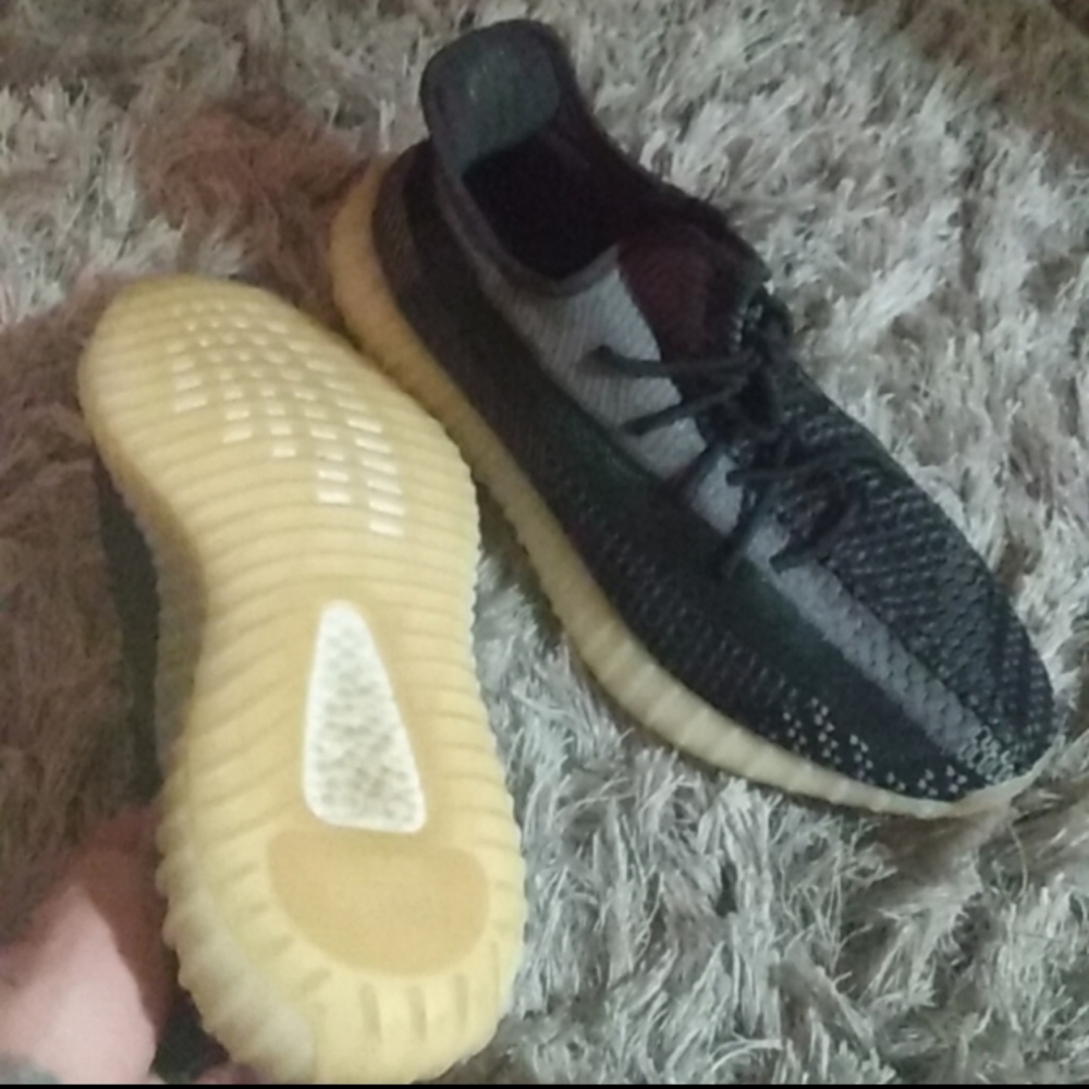 Yeezy Black and Cream Sneakers